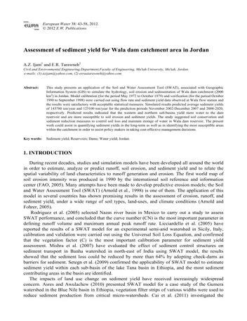 Más sobre Evaluación del Rendimiento de Sedimentos para el Área de Captación de la Presa Wala en Jordania